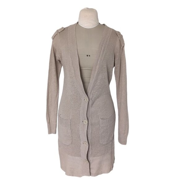 Banana Republic Linen Cardigan Long Sweater - Picture 1 of 4